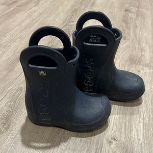 Toddler Croc Rainboots Size 8 Blue Unisex